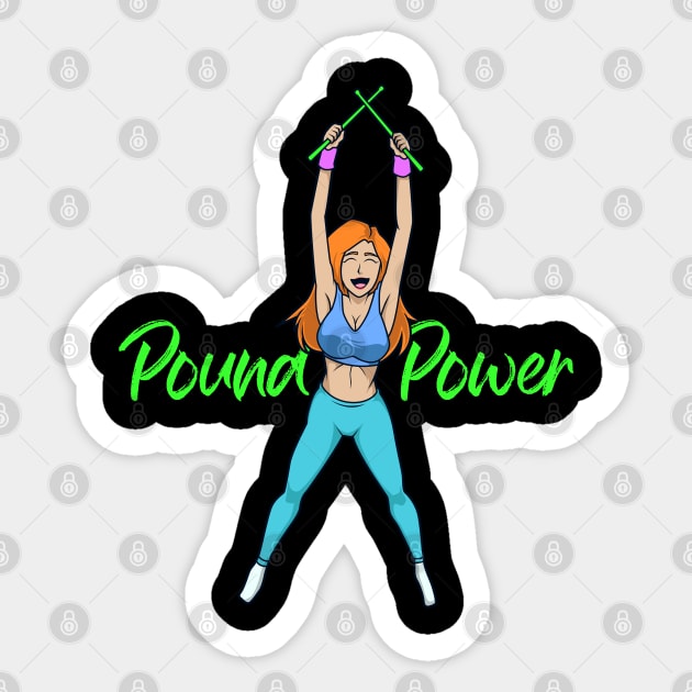 Pound Power - Pound Fitness Sticker by Modern Medieval Design